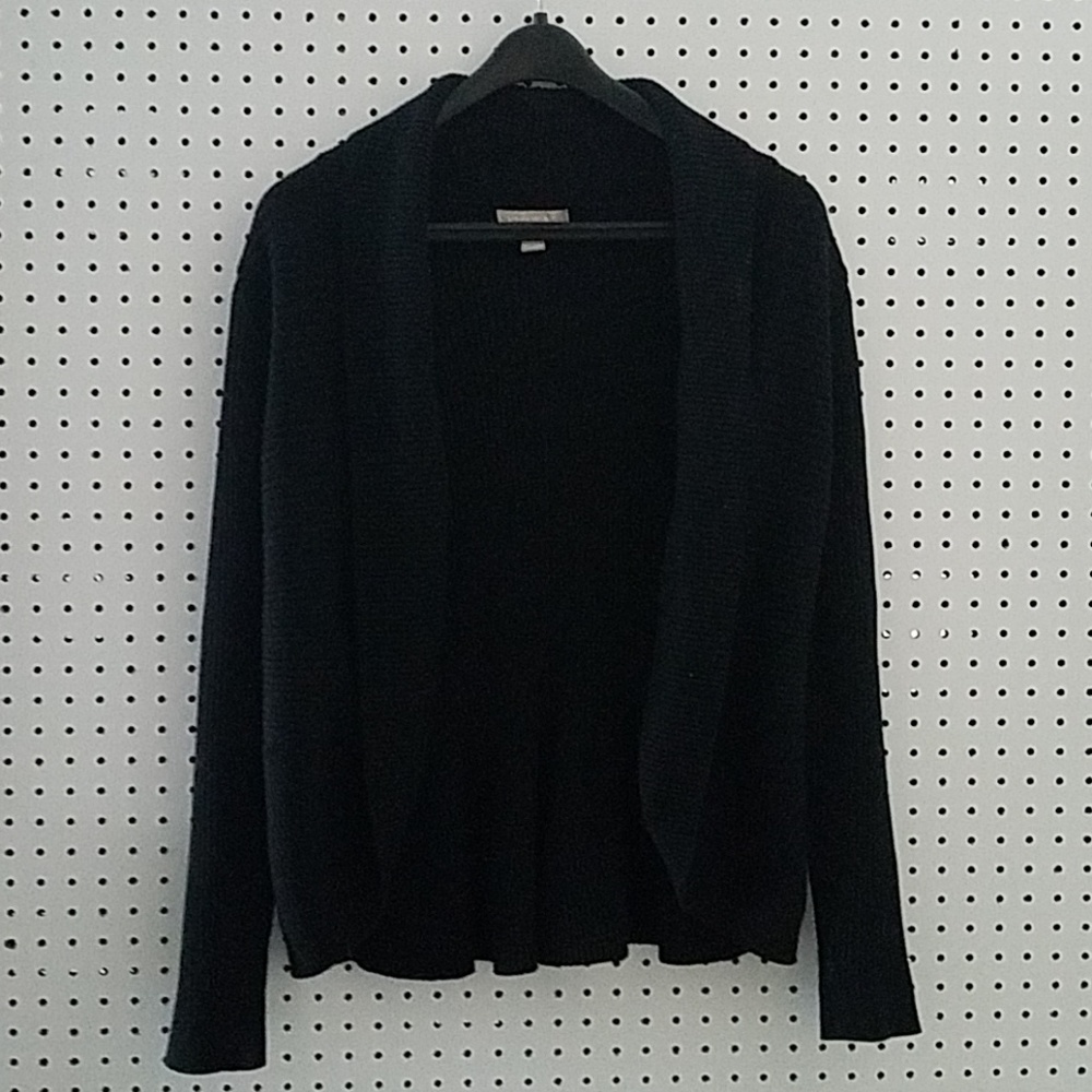 Banana Republic black peplum open cardigan